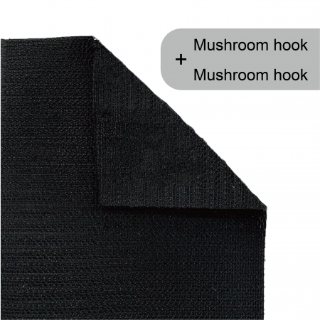 Mushroom hook + Mushroom hook b2b - Standard back to back fasteners is a product with hook on one side, and loop on the other.